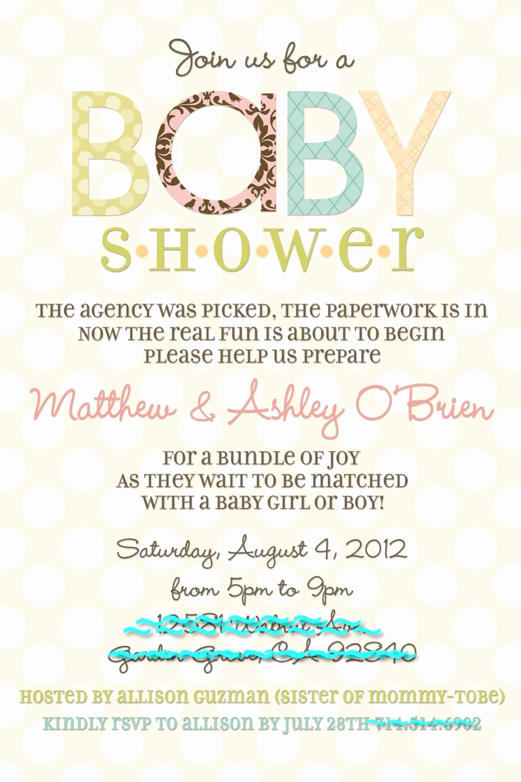 Adopted Baby Shower Invitation Wording New Adoption Baby Shower Invite Stephanie Miera Potential