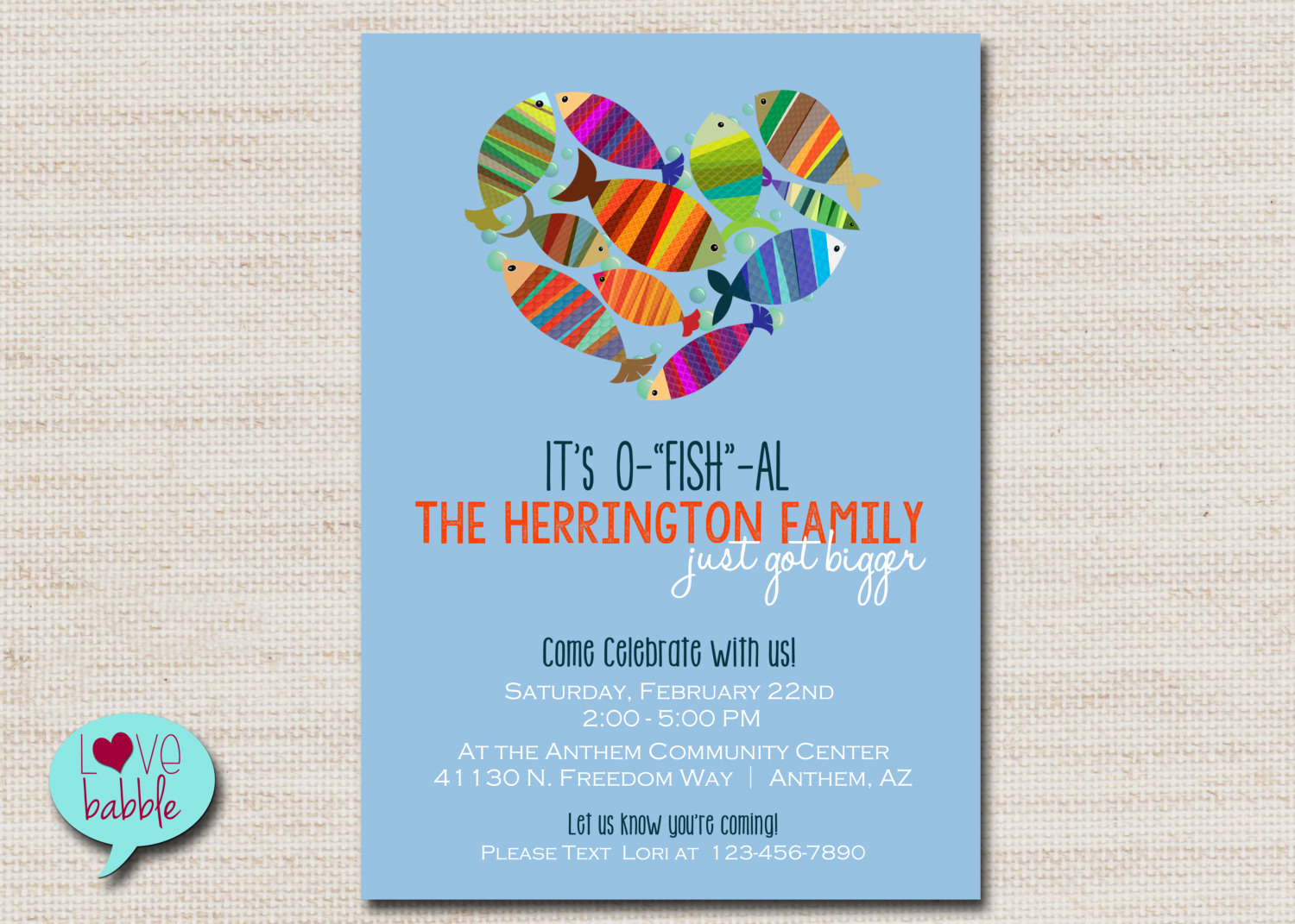 Adoption Baby Shower Invitation Wording Fresh Baby Family Shower Adoption Party Invitation Fish Blue Red