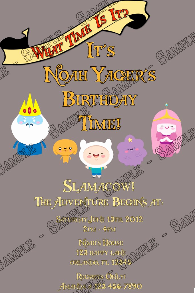 Adventure Time the Invitation Awesome Novel Concept Designs Adventure Time Grey Birthday