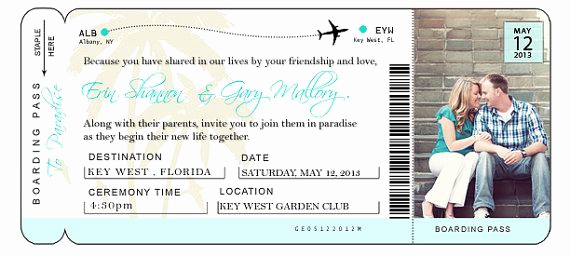 Airline Ticket Invitation Template Awesome Diy Airline Ticket Invitation