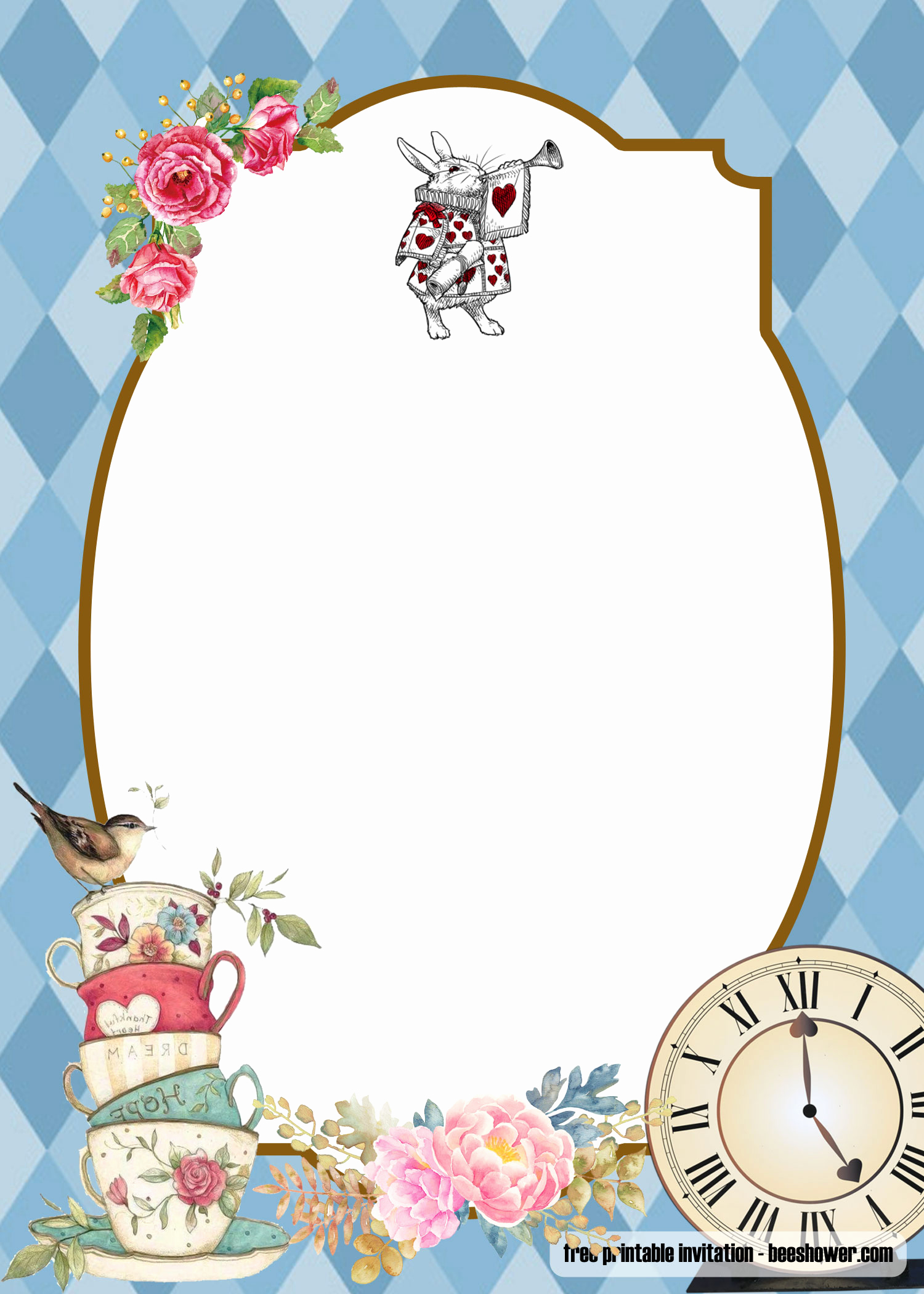 Alice In Wonderland Invitation Templates Fresh Free Alice In Wonderland Baby Shower Invitations Templates