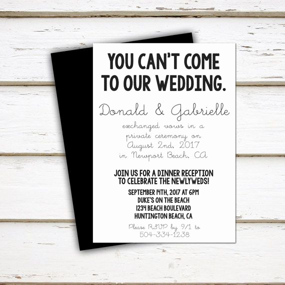 Already Married Wedding Invitation Wording Unique Best 25 Elopement Reception Ideas On Pinterest