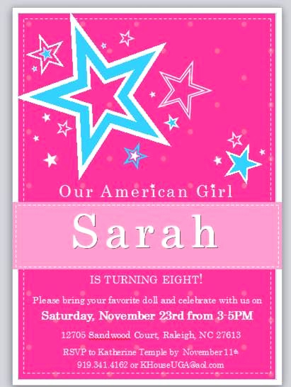American Girl Birthday Invitation Beautiful 240 Best Images About American Girl Party Ideas On