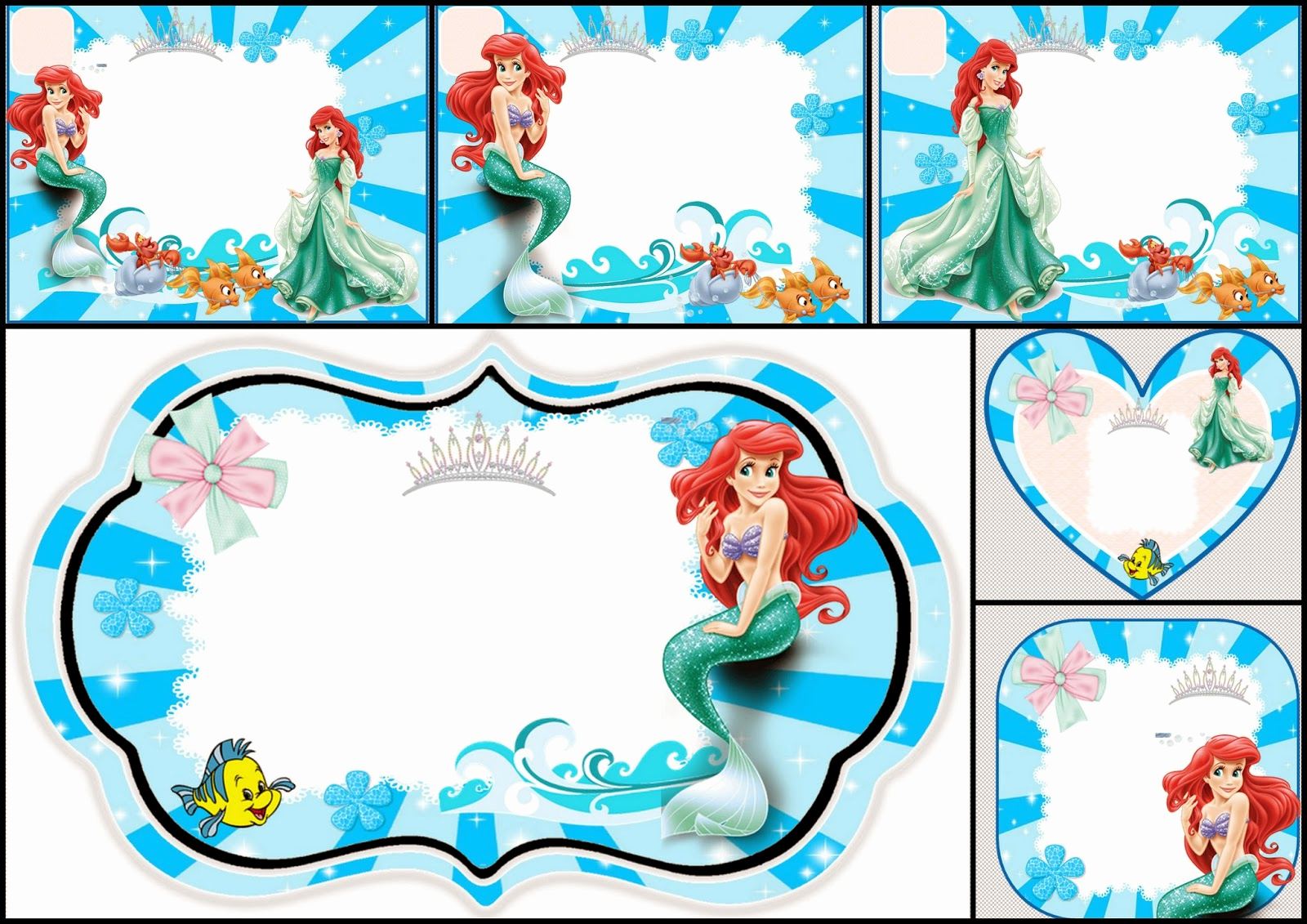 Ariel Invitation Template Free Best Of the Little Mermaid Free Printable Invitations Cards or