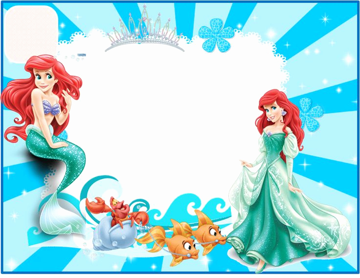 Ariel Invitation Template Free Elegant the Little Mermaid Free Printable Invitations Cards or
