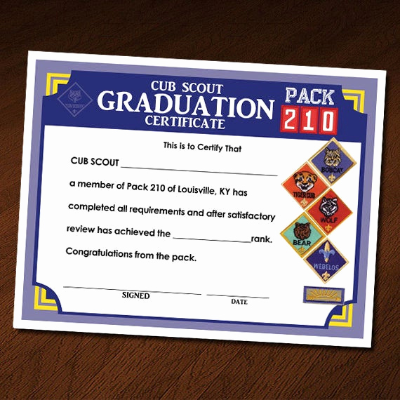 Arrow Of Light Invitation Elegant Cub Scout Graduation Ceremony Certificate