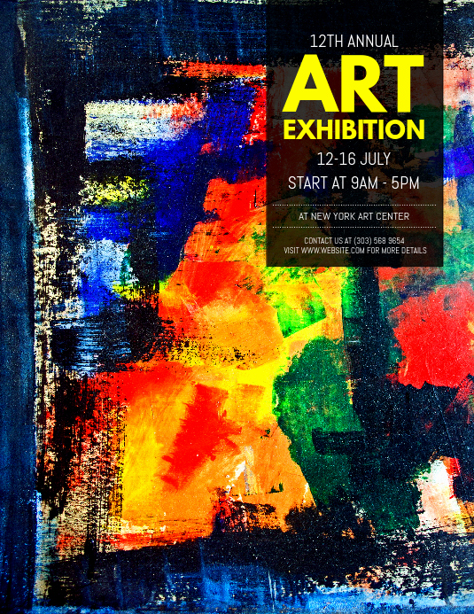 Art Show Invitation Template Beautiful Art Exhibition Flyer Template