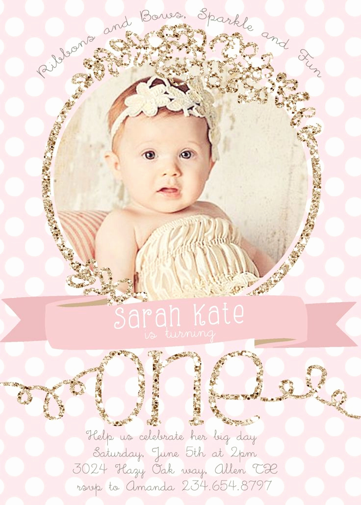 Baby 1st Birthday Invitation Beautiful 25 Best Ideas About First Birthday Invitations On