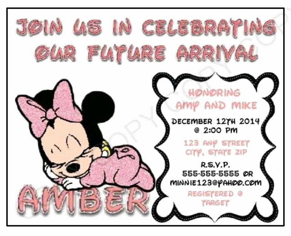 Baby Minnie Mouse Invitation Luxury Minnie Mouse Baby Shower Invitation Personalize Printables