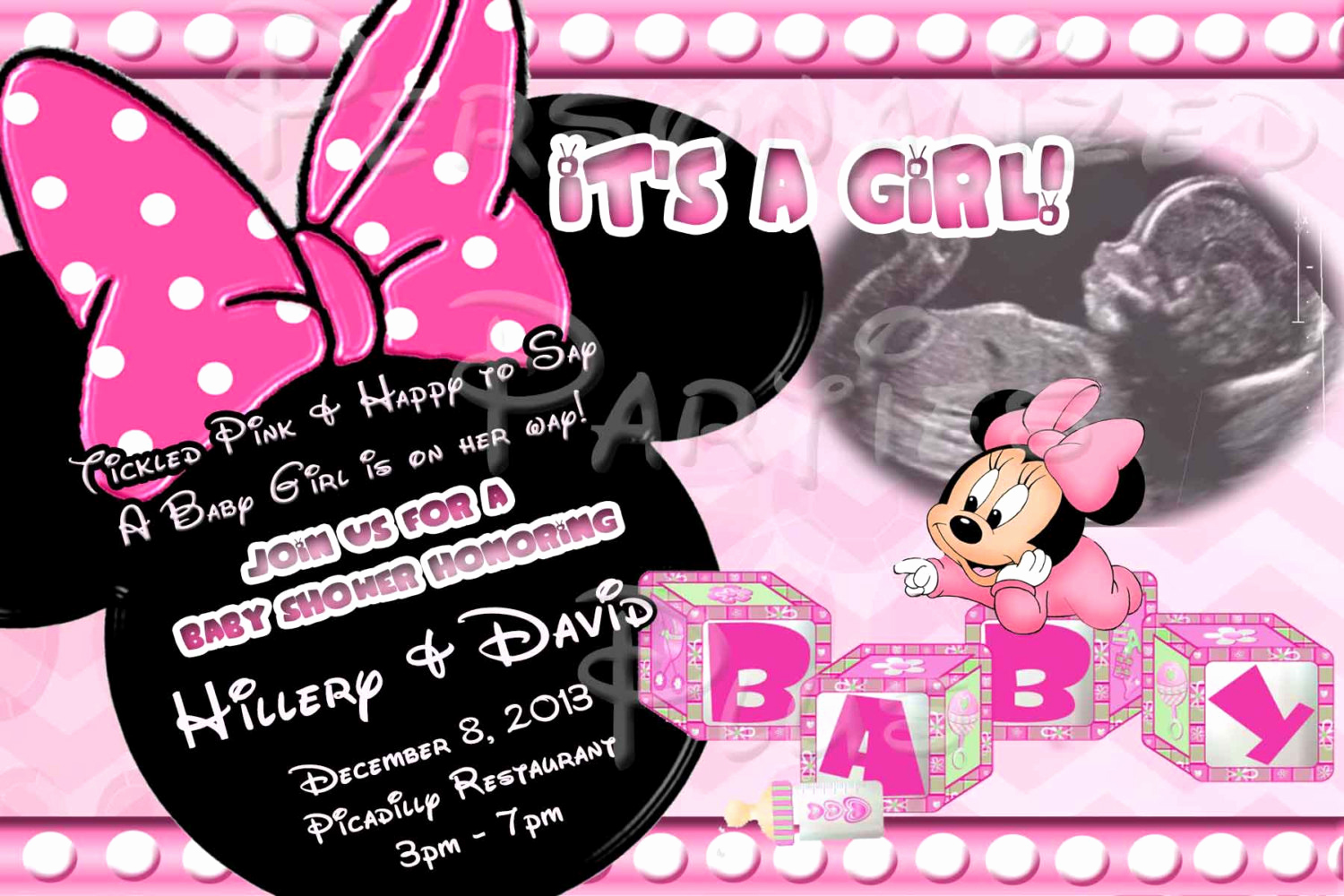 Baby Minnie Mouse Invitation New Baby Minnie Mouse Baby Shower Invitation Downloaded by