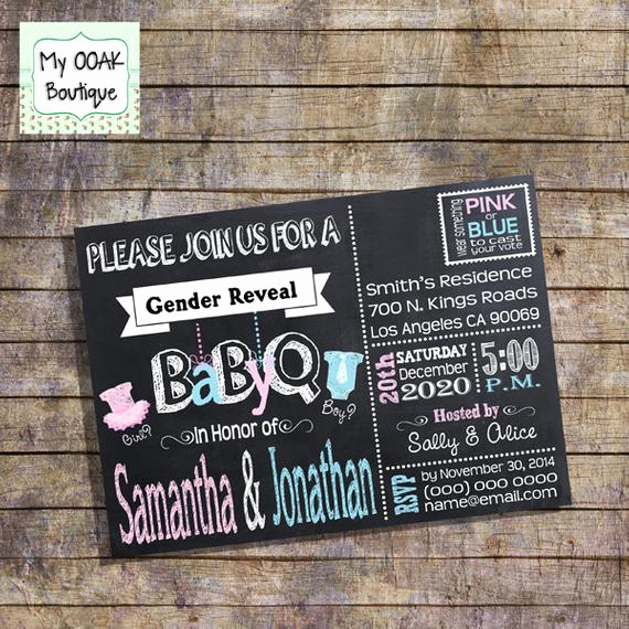 Baby Q Invitation Template Inspirational Bbq Gender Reveal Invitation Baby Q Gender Reveal Invite