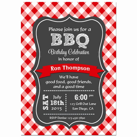 Baby Q Invitation Template Lovely Bbq Invitation Printable or Printed with Free Shipping