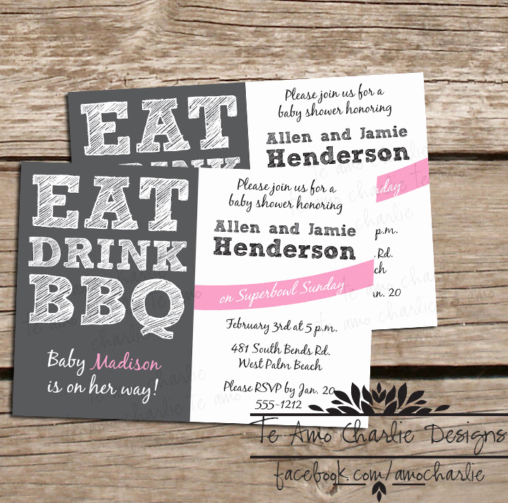 Baby Shower Bbq Invitation Unique Printable Eat Drink Bbq Baby Shower Invitations by