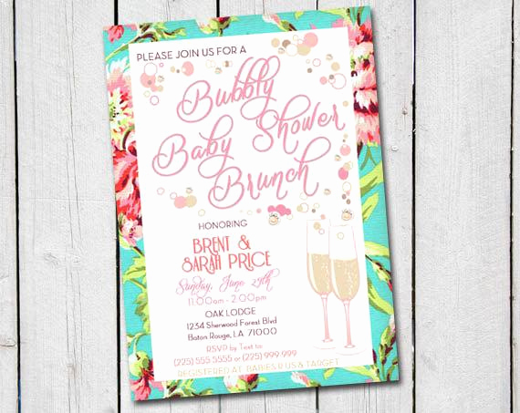Baby Shower Brunch Invitation Wording Fresh Brunch Baby Shower Invitation Floral Baby Shower Invitation