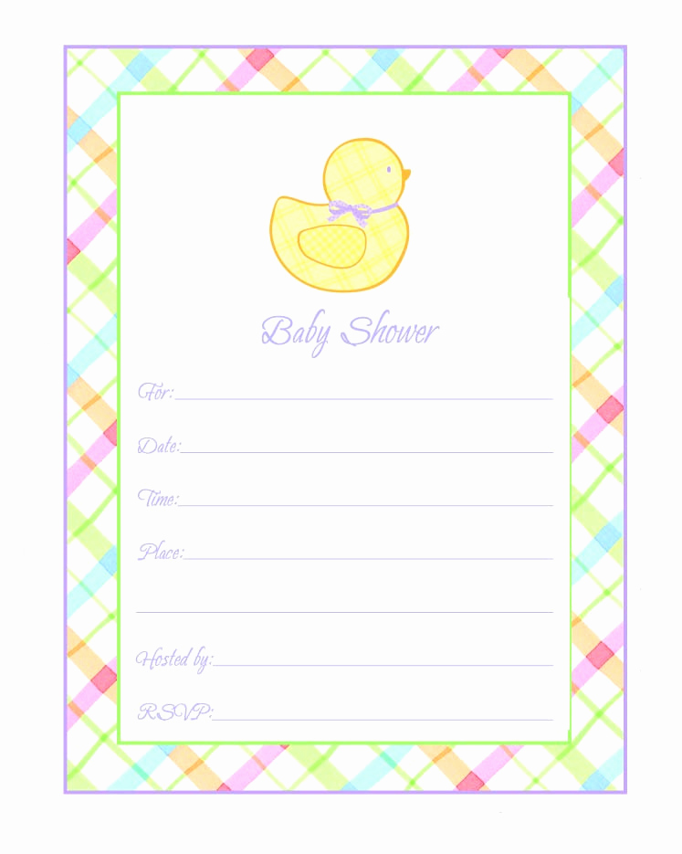 Baby Shower Invitation Borders Lovely Baby Shower Multicolored Invitations