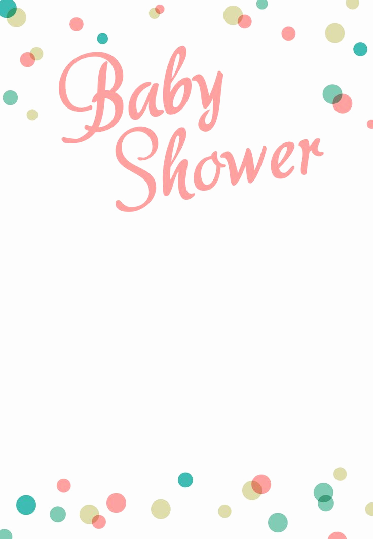 Baby Shower Invitation Clip Art Fresh Dancing Dots Borders Free Printable Baby Shower