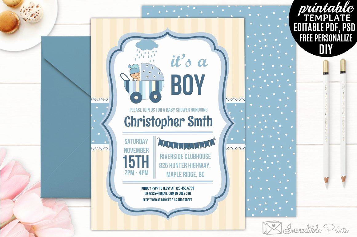 Baby Shower Invitation Fonts Elegant Boy Baby Shower Invitation Template Invitation Templates