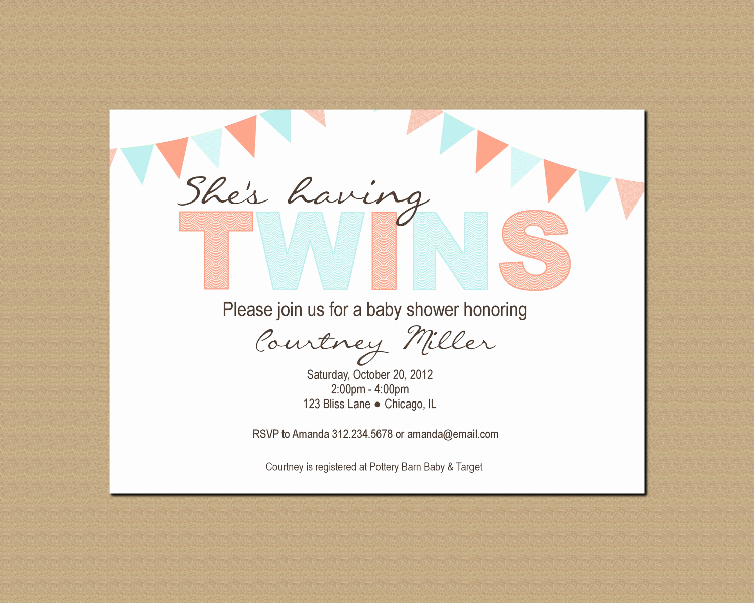 Baby Shower Invitation for Twins Inspirational Twin Baby Shower Invitation Printable by Geminicelebrations