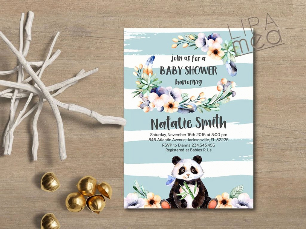 Baby Shower Invitation Ideas New Panda Baby Shower Ideas Baby Ideas