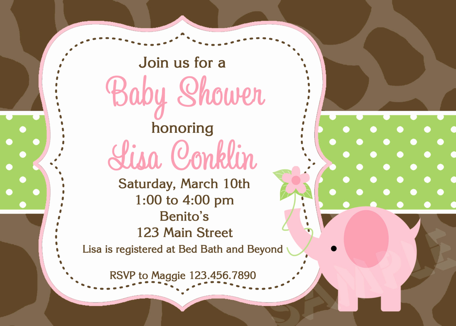 Baby Shower Invitation Images Luxury Couples Baby Shower Invitations Pink and Gray Elephant