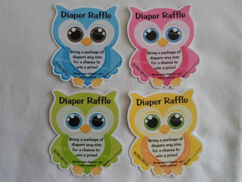 Baby Shower Invitation Inserts New Unique Personalized Owl Diaper Raffle Tickets Baby Shower