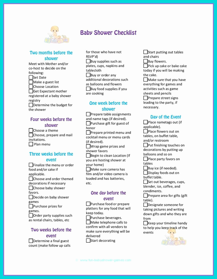 Baby Shower Invitation List Elegant Baby Shower Checklist to Help Plan the Perfect Baby Shower