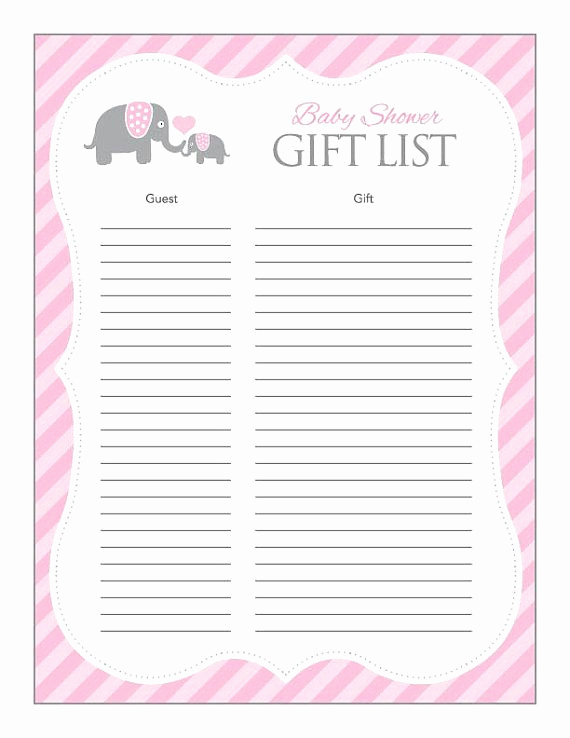 Baby Shower Invitation List Luxury Instant Download Pink Elephant Baby Shower for Girl Baby
