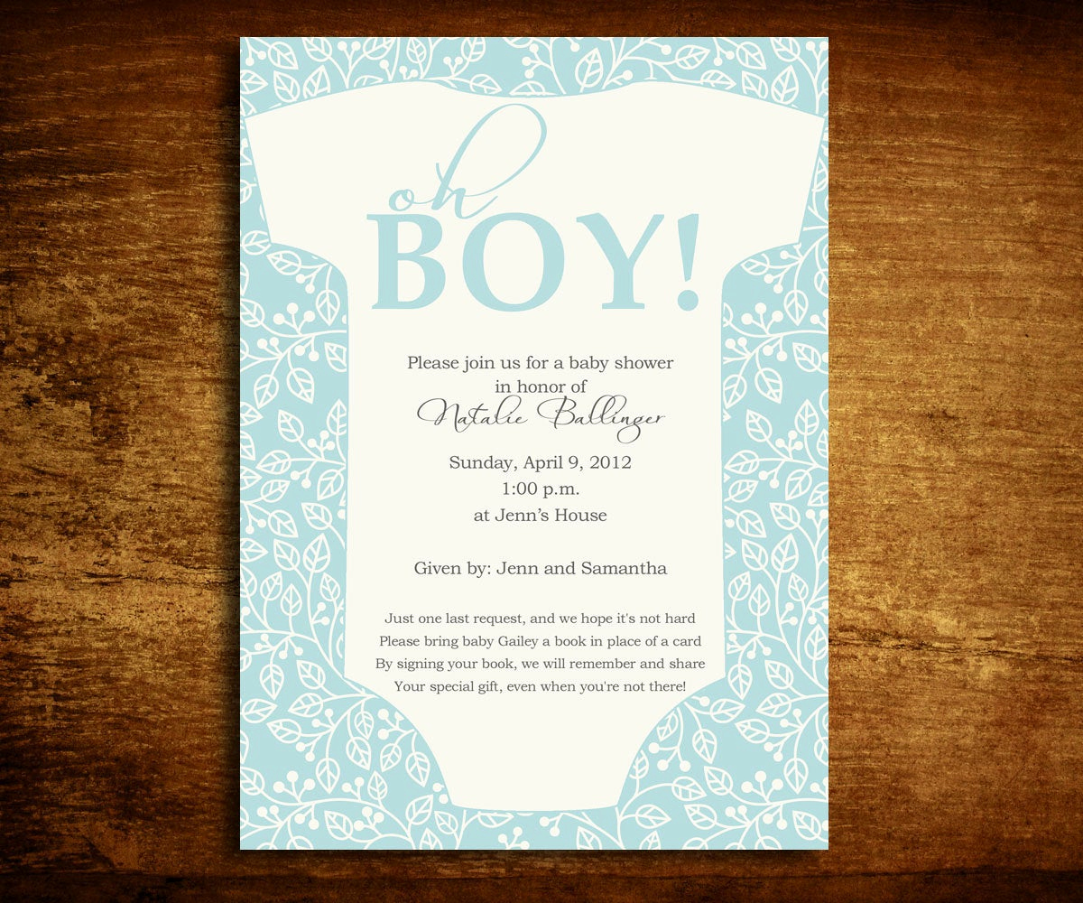 Baby Shower Invitation Poems Unique Oh Boy Esie Baby Shower Invitation and Poem Card