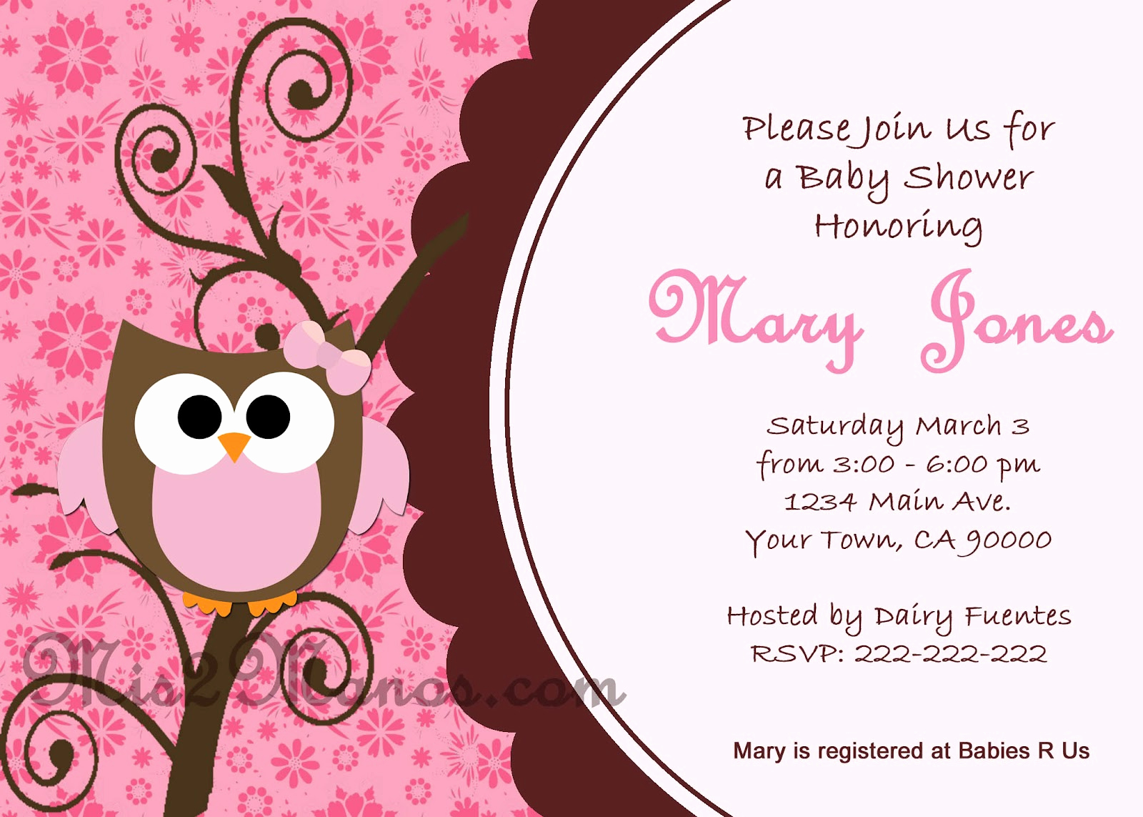 Baby Shower Invitation Templates Beautiful Mis 2 Manos Made by My Hands Water Bottle Labels Baby