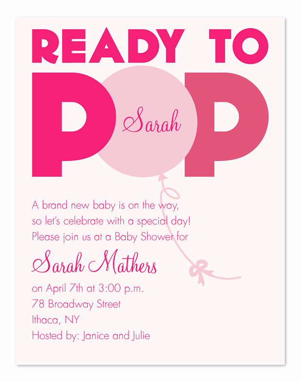 Baby Shower Invitation Wording Unique Ready to Pop Baby Shower Invitations by Invitation