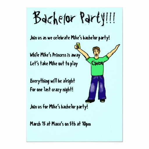Bachelor Party Invitation Wording Fresh Custom Bachelor Party Invitations