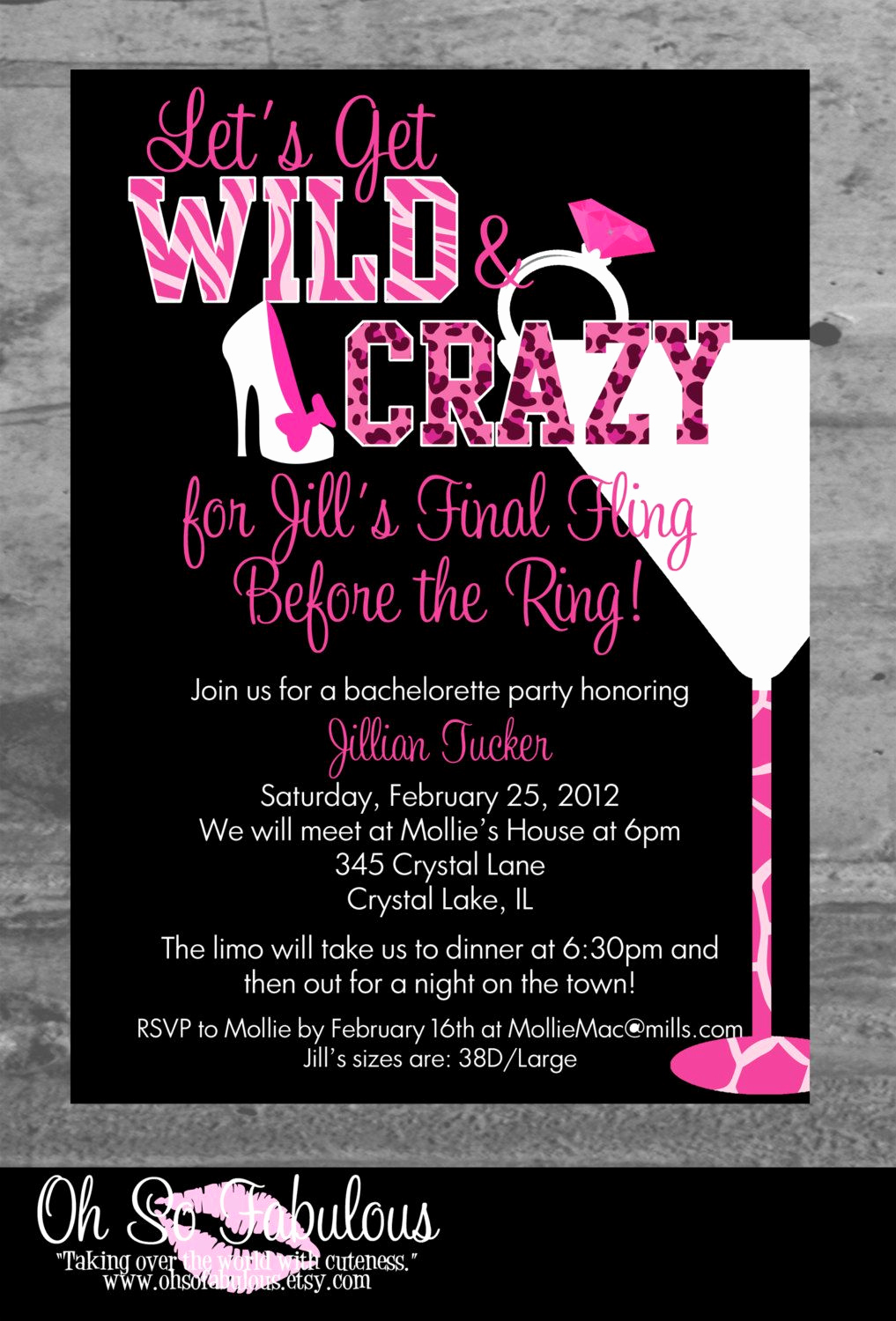 Bachelorette Party Invitation Ideas Best Of Wild and Crazy Bridal Shower Bachelorette Party Invitation