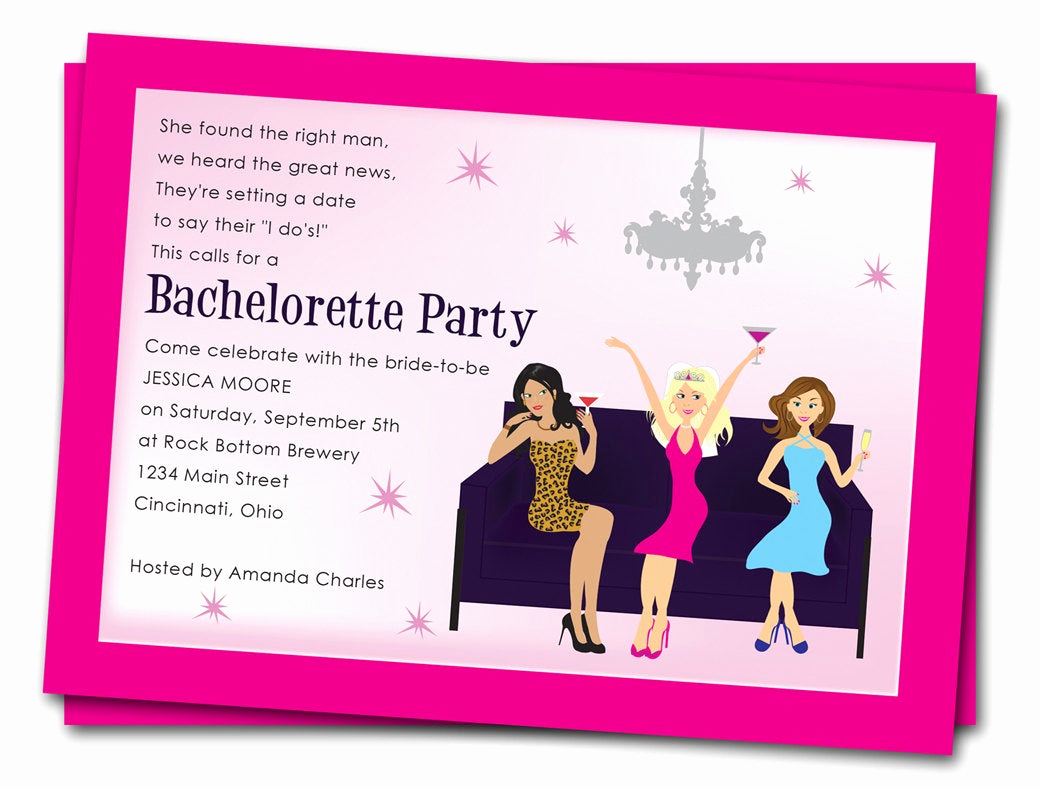 Bachelorette Party Invitation Template Unique Printable Bachelorette Party Invitations Girls by