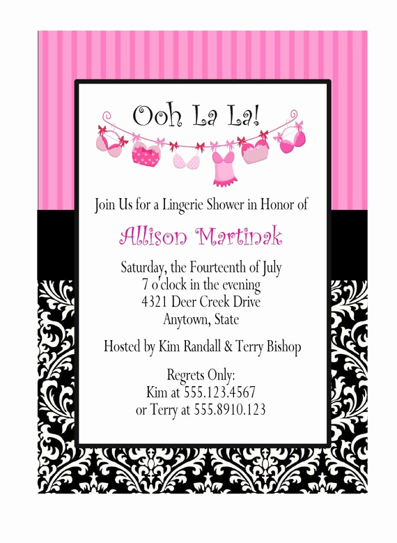Bachelorette Party Invitation Wording Best Of Lingerie Shower Invitation Bachelorette Party Invitation or