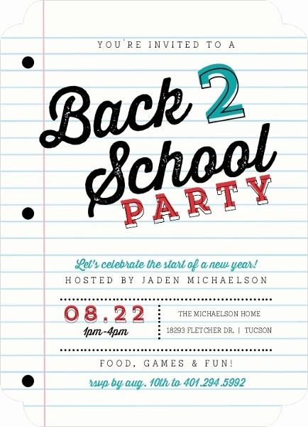 back to school party ideas