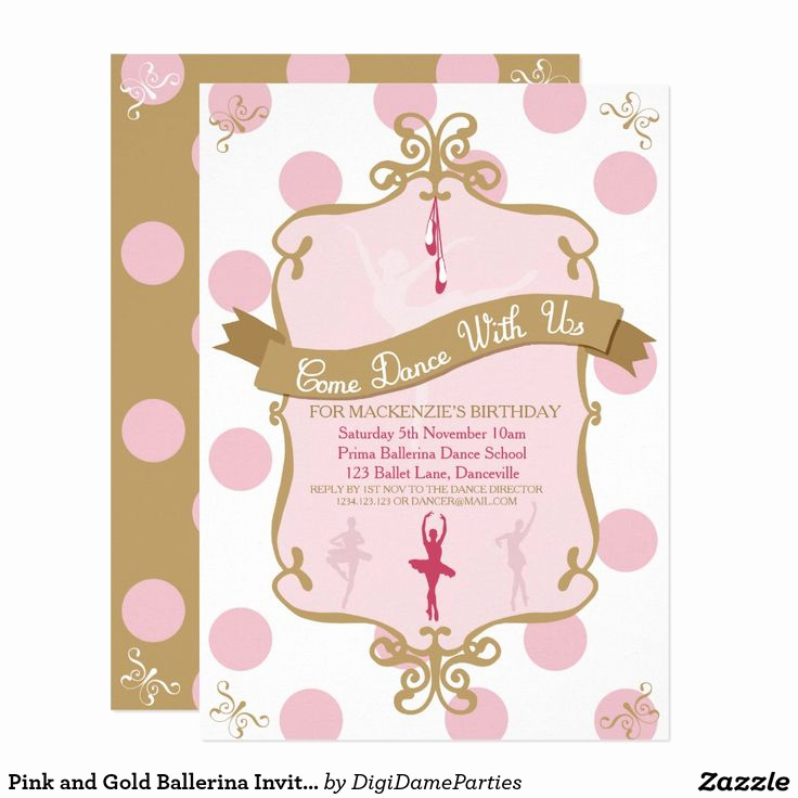 Ballerina Invitation Template Free Lovely Best 25 Invitations Ballet Ideas On Pinterest