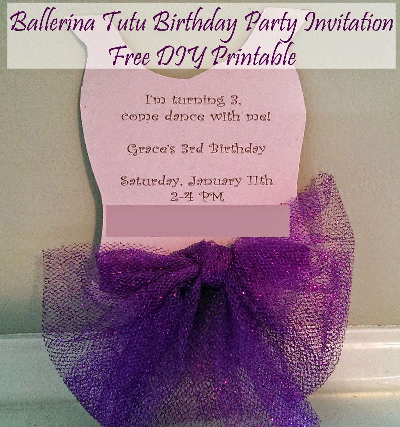 Ballerina Tutu Invitation Template Best Of Ballerina Tutu Diy Party Invitation Free Printable