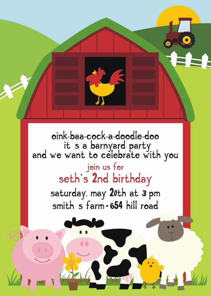 Barnyard Birthday Invitation Templates Luxury Free Printable Barnyard Farm Invitation Template Like