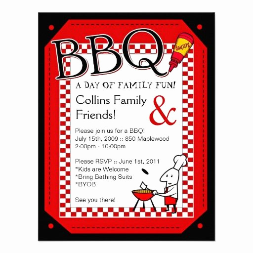 Bbq Invitation Wording Funny Elegant Backyard Bbq Party Invitation Zazzle