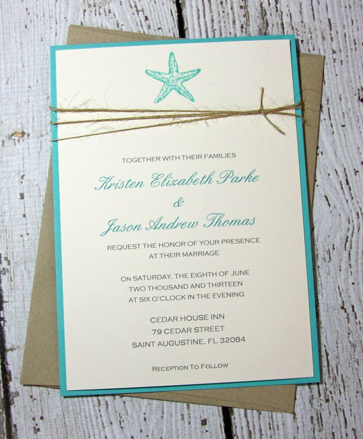 Beach Wedding Invitation Ideas Luxury Sample Starfish Wedding Invitations Beach Wedding
