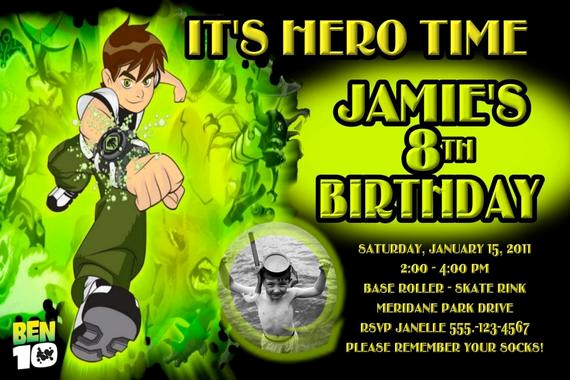 Ben 10 Birthday Invitation Best Of Etsy Your Place to and Sell All Things Handmade