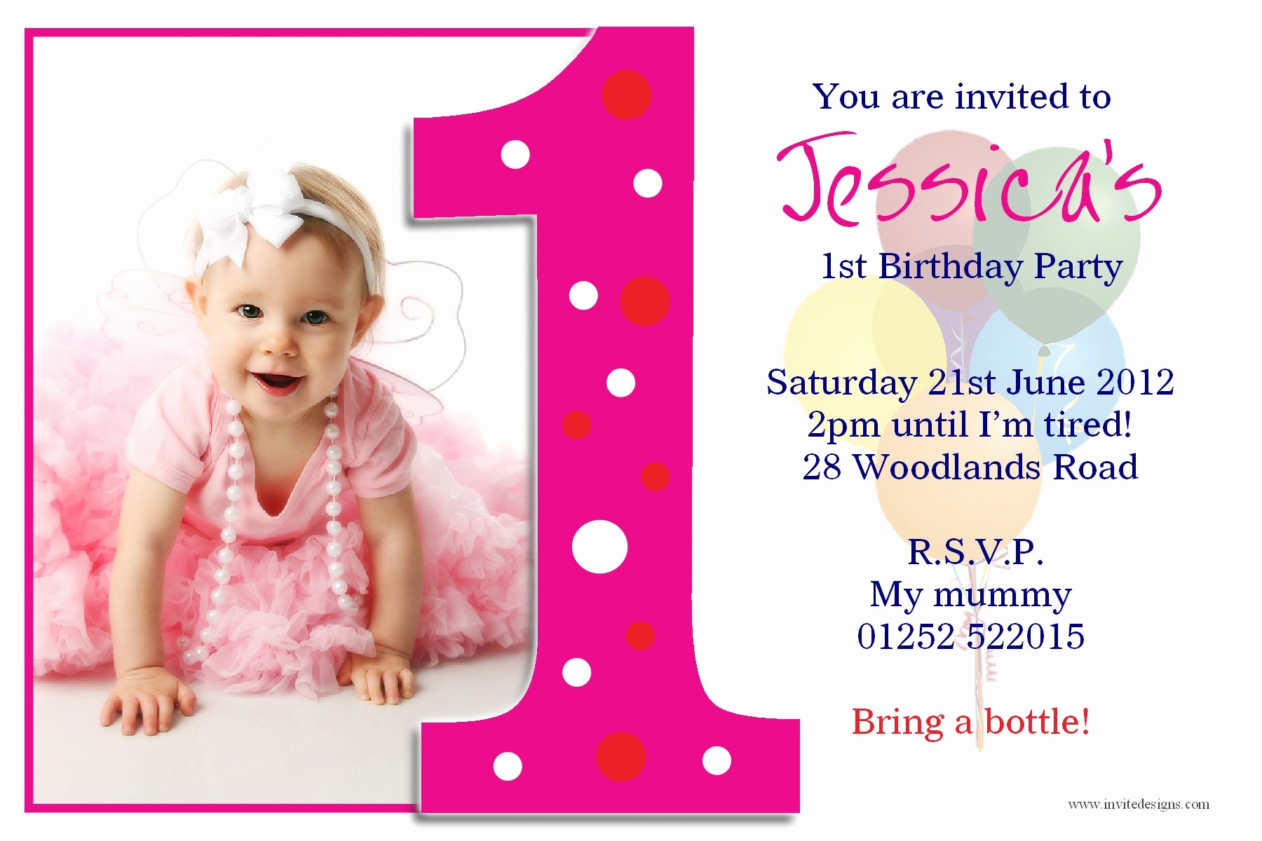 Birthday Invitation Card Ideas Beautiful Birthday Party First Birthday Invitations Card