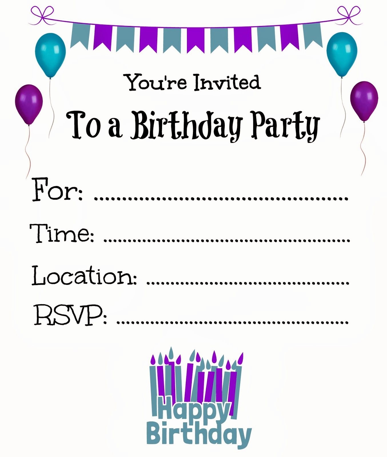 Birthday Invitation Card Sample Inspirational Free Printable Birthday Invitations for Kids