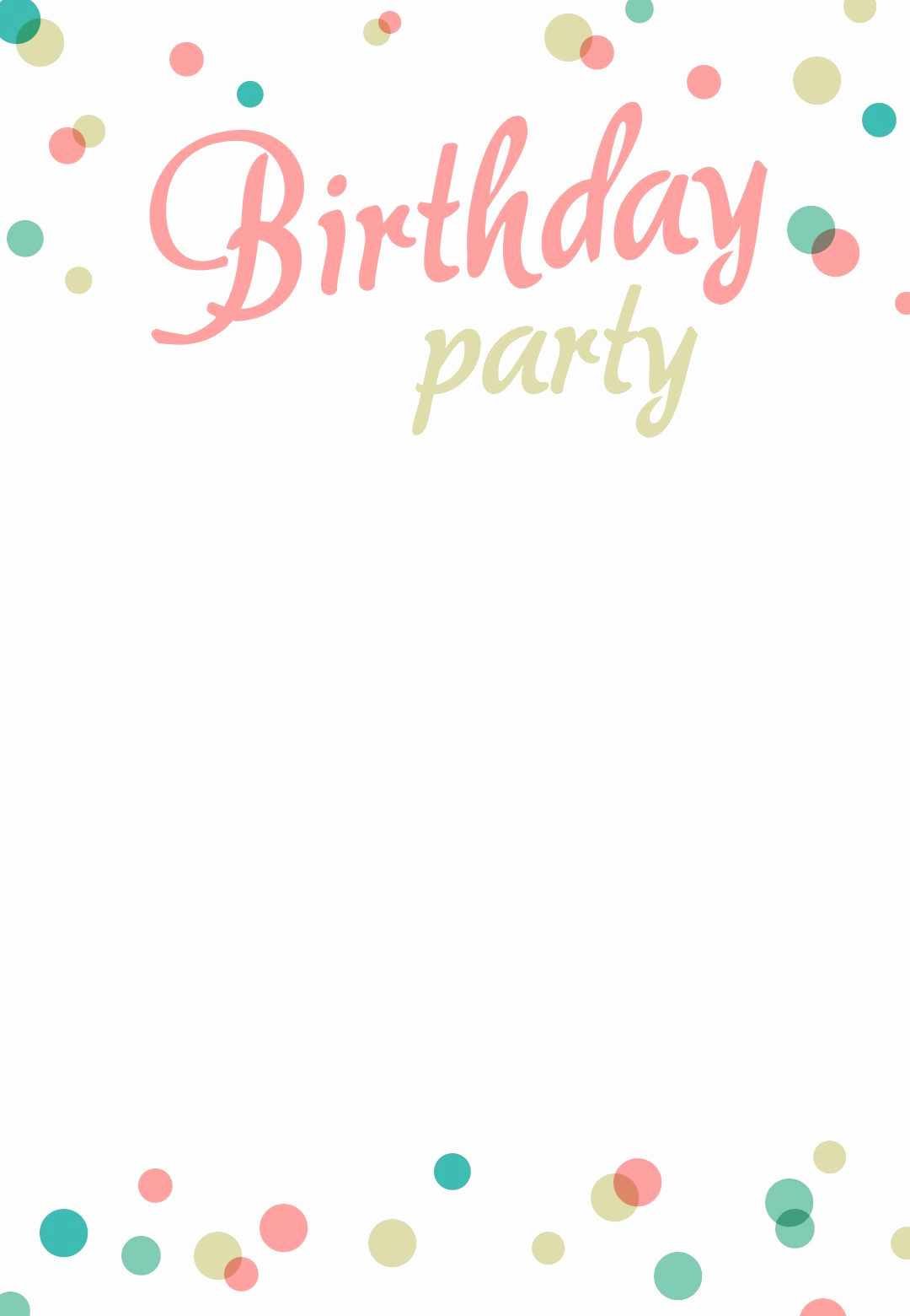 Birthday Invitation Card Sample Unique Birthday Party Invitation Free Printable