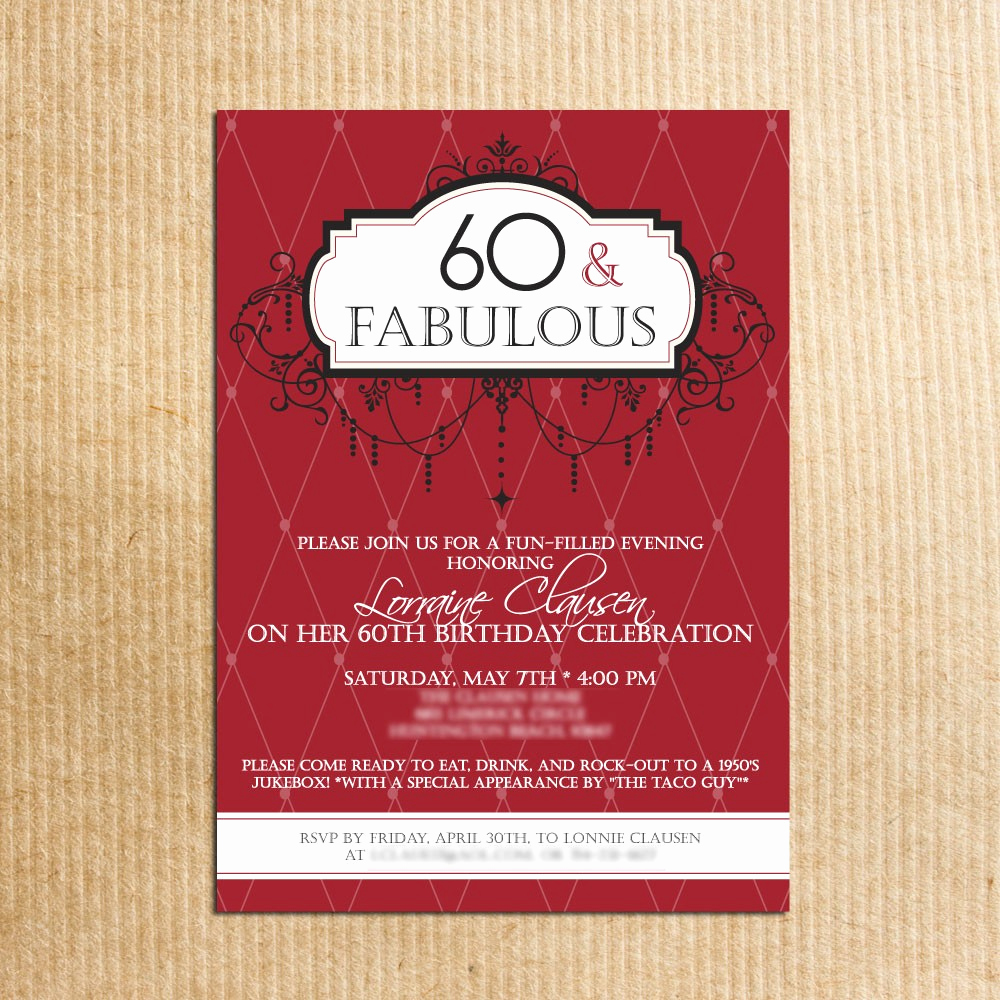 Birthday Party Invitation Ideas Best Of 60th Birthday Invitations Uk