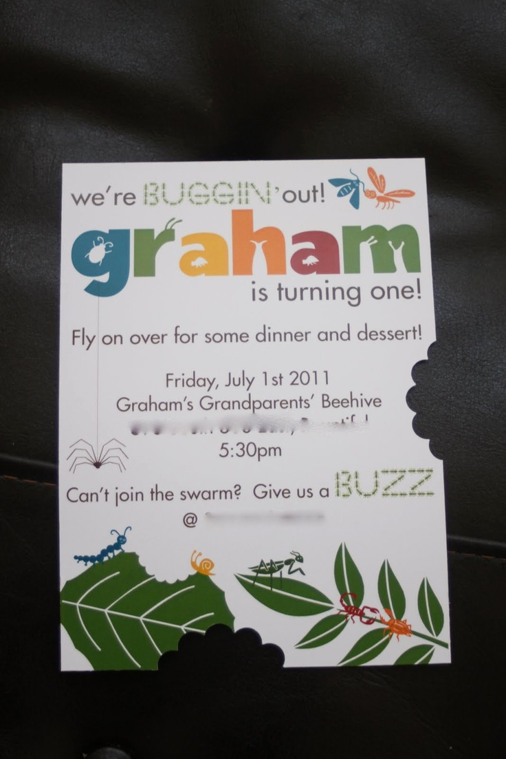 Birthday Party Invitation Ideas Inspirational Super Cute Invitation for A Bug Party