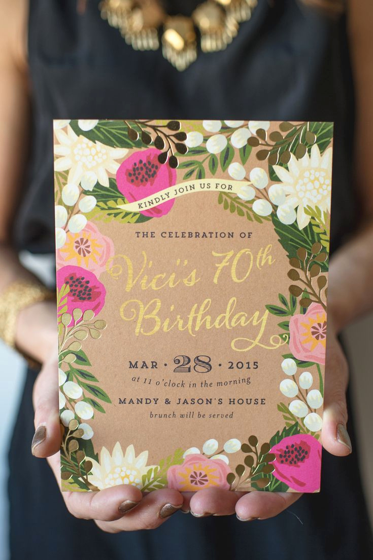 Birthday Party Invitation Ideas Unique 25 Best Ideas About 70th Birthday Invitations On