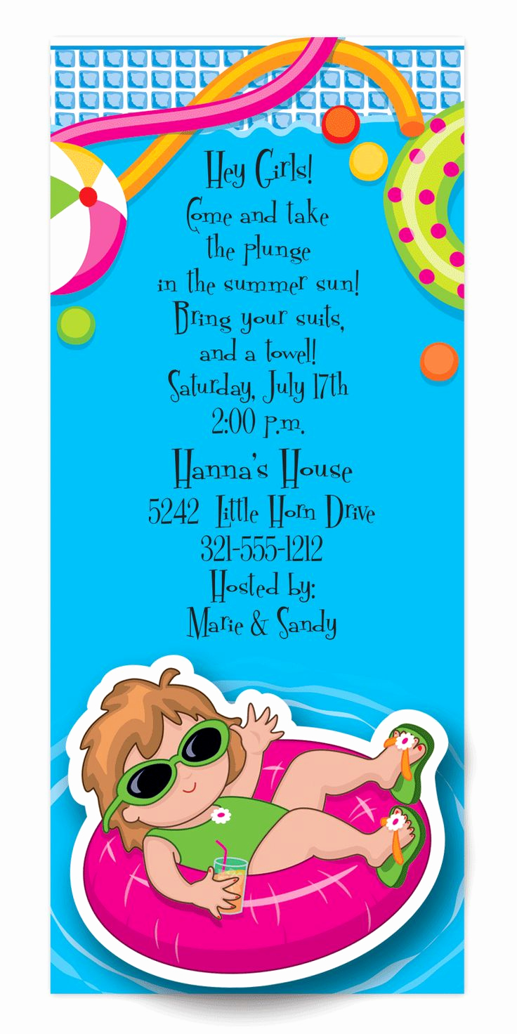 pool party invitations