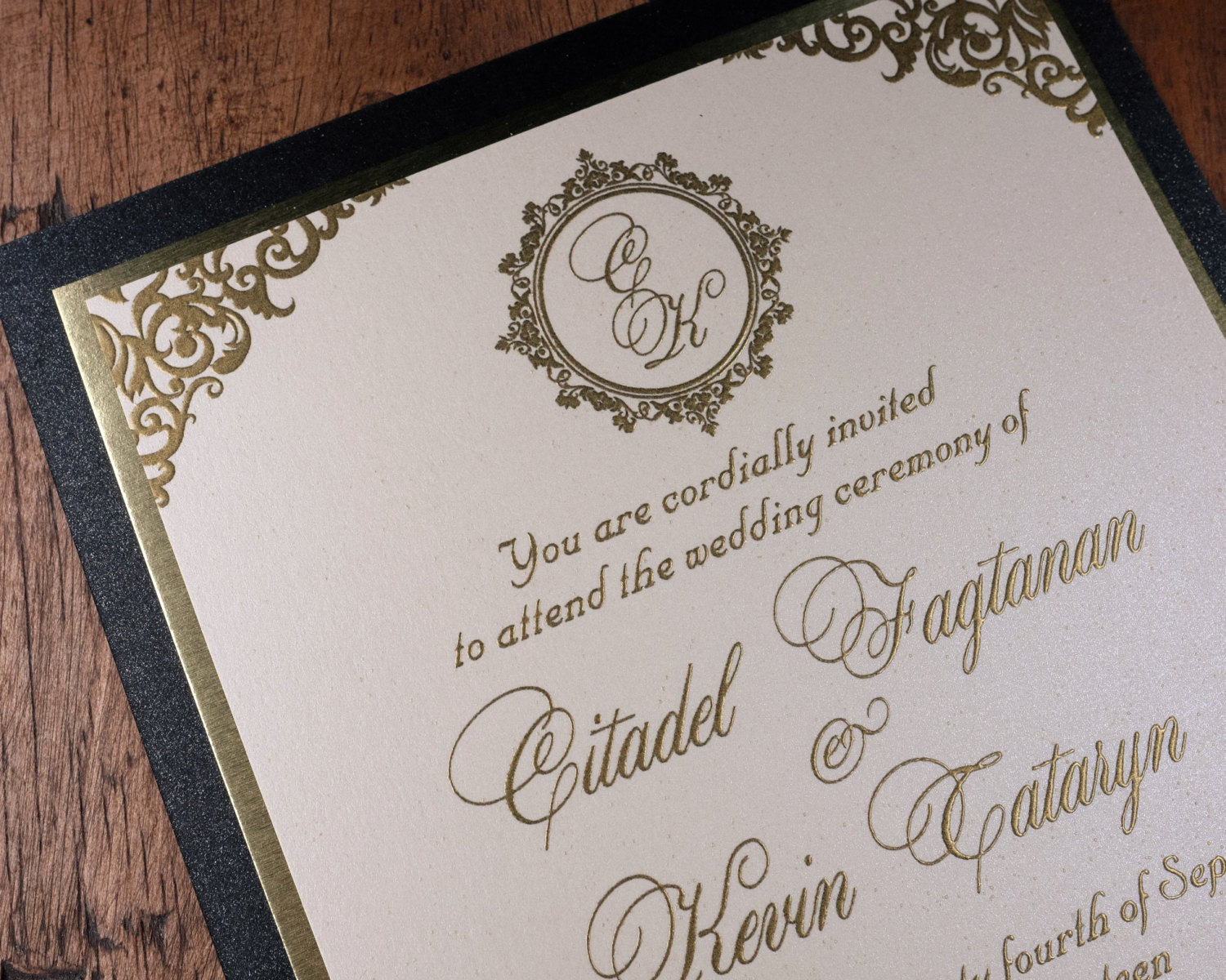 Black and Gold Invitation Best Of Black and Gold Wedding Invitation Black and Gold