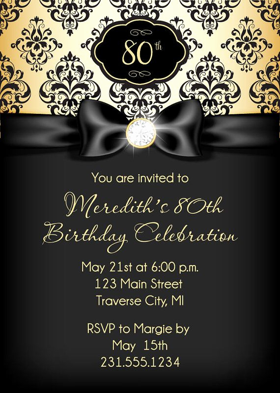 Black and Gold Invitation Template Elegant formal Birthday Invitation Template Birthday Invitation